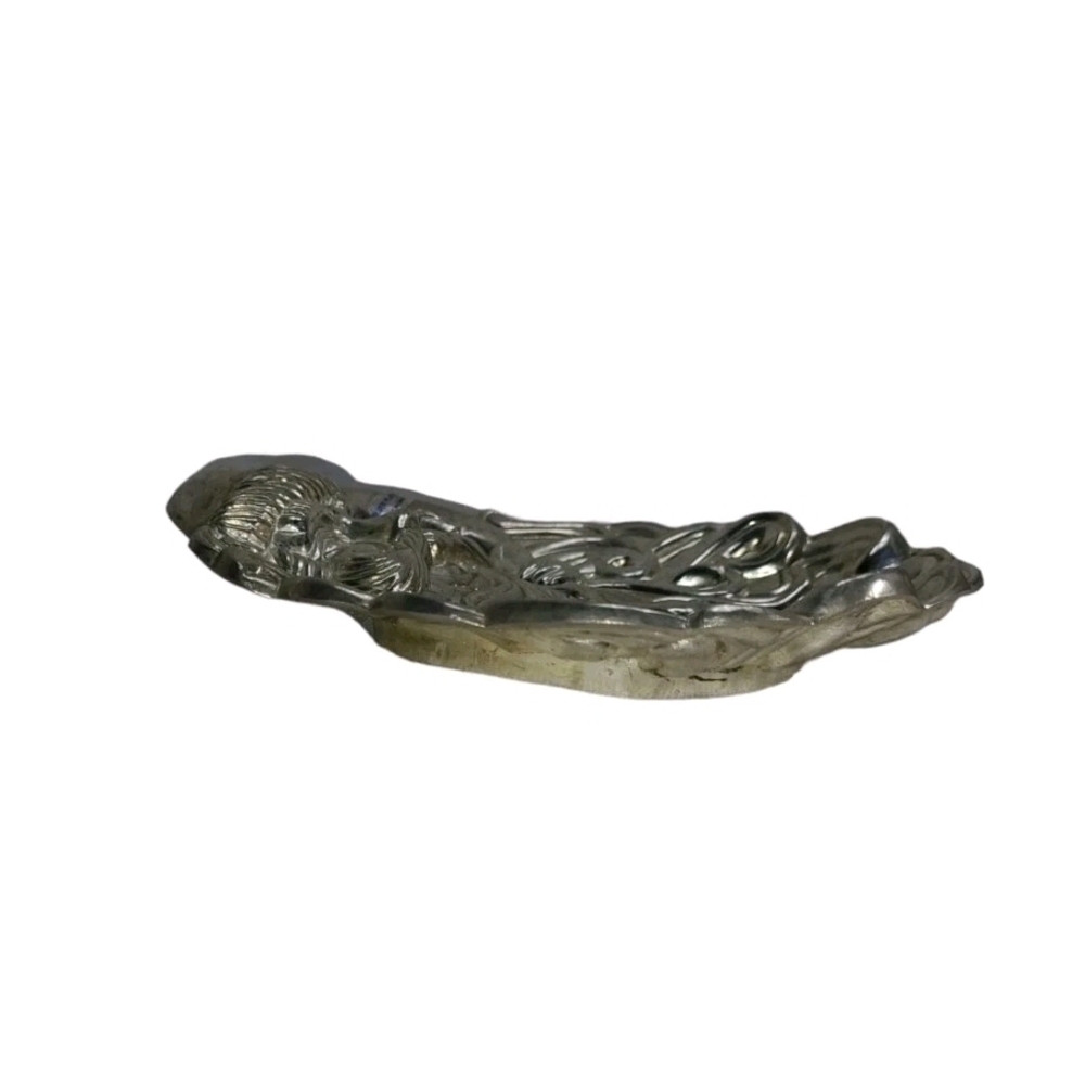 Vintage International Silver Co. Santa Clause Silver Plated Candy Dish Tray 8" - Picture 6 of 9